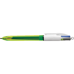 STYLO BILLE BIC MULTIFONCTION 3COULEURS POINTE MOYENNE + 1 FLUO