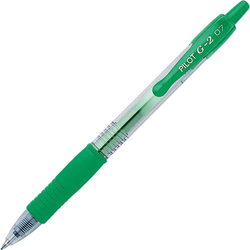 STYLO BILLE PILOT G-2 07 VERT ENCRE GEL RETRACTABLE POINTE 0.7 MM