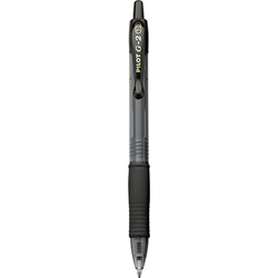 STYLO BILLE PILOT G-2 NOIR ENCRE GEL RETRACTABLE POINTE 1 MM