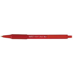 STYLO BILLE BIC SOFTFEEL CLIC ROUGE RETRACTABLE POINTE 1 MM