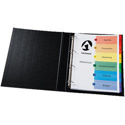 JEU 6 INTERCALAIRES ONGLETS PERSONNALISABLES READYINDEX AVERY A4+ COLORIS ASSORTIS L7411-6