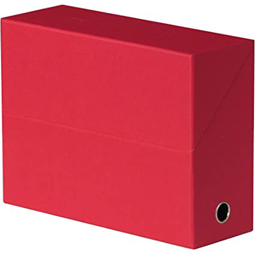 Boite de classement en carton toilé format A4 - rouge