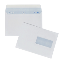 BOITE 200 ENVELOPPES GAMME SUPERIEURE CLASSIC 90G FORMAT C5 162X229MM A FENETRE 45X100MM AUTOADHESIVE BLANC