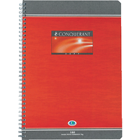 CAHIER RELIURE INTEGRALE CONQUERANT FORMAT 17X22CM QUADRILLE 5X5MM 100 PAGES 70G