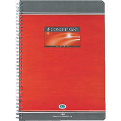 CAHIER RELIURE INTEGRALE CONQUERANT A4 SEYES 180 PAGES 70G