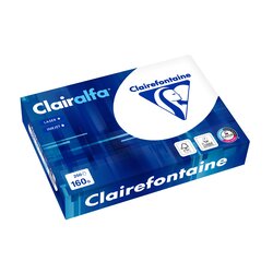 RAMETTE 250 FEUILLES CLAIREFONTAINE CLAIRALFA A4 160G BLANC 2618