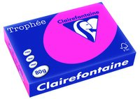 RAMETTE 500 FEUILLES CLAIREFONTAINE TROPHEE FLUO A4 80G ROSE 2973