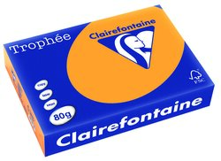 RAMETTE 500 FEUILLES CLAIREFONTAINE TROPHEE PASTEL A4 80G CLEMENTINE 1878