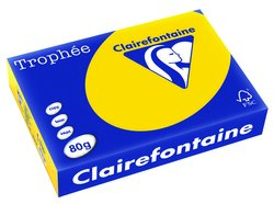 RAMETTE 500 FEUILLES CLAIREFONTAINE TROPHEE PASTEL A4 80G BOUTON D'OR 1780