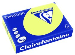 RAMETTE 500 FEUILLES CLAIREFONTAINE TROPHEE PASTEL A4 80G JONCQUILLE 1778