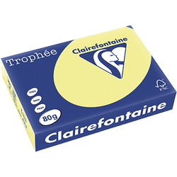 RAMETTE 500 FEUILLES CLAIREFONTAINE TROPHEE PASTEL A3 80G JONCQUILLE 1890