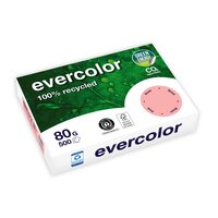 RAMETTE 500 FEUILLES PAPIER RECYCLE EVERCOLOR PASTEL A4 80G ROSE 40003