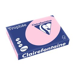 RAMETTE 250 FEUILLES CLAIREFONTAINE TROPHEE PASTEL A4 120G ROSE 1210