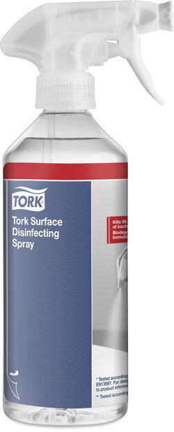 Tork Spray désinfectant des surfaces 500ml, formule biodégradable