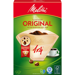 80 filtres à café Melitta® n°4, bruns