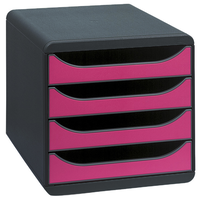 MODULE DE CLASSEMENT BIG BOX 4 TIROIRS - Framboise