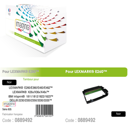 COMPATIBLES LASER MONOCHROME LEXMARK E260X22G tambour