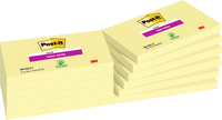 LOT 12 BLOCS POST-IT SUPER STICKY 76 X 127MM JAUNE