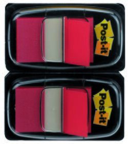 LOT 2 MARQUE-PAGES POST-IT ROUGE