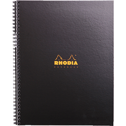 NOTEBOOK RHODIACTIVE A4+ QUADRILLE 5X5MM 160 PAGES 90G