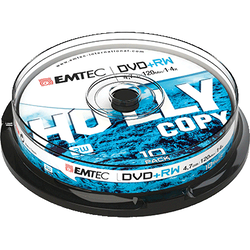 PACK 10 DVD+RW 4.7GO 4X EMTEC REFERENCE ECOVPRW47104CBN