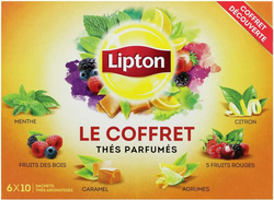 LIPTON COFFRET DE 6 THES & 6 PARFUMS AVEC 60 SACHETS