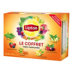 LIPTON COFFRET DE 6 THES & 6 PARFUMS AVEC 60 SACHETS
